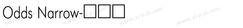 Odds Narrow字体转换